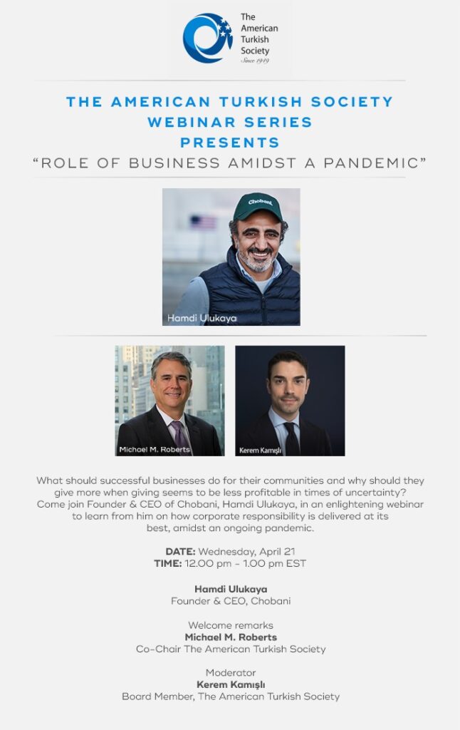 Role of Business Amidst a Pandemic with Hamdi Ulukaya